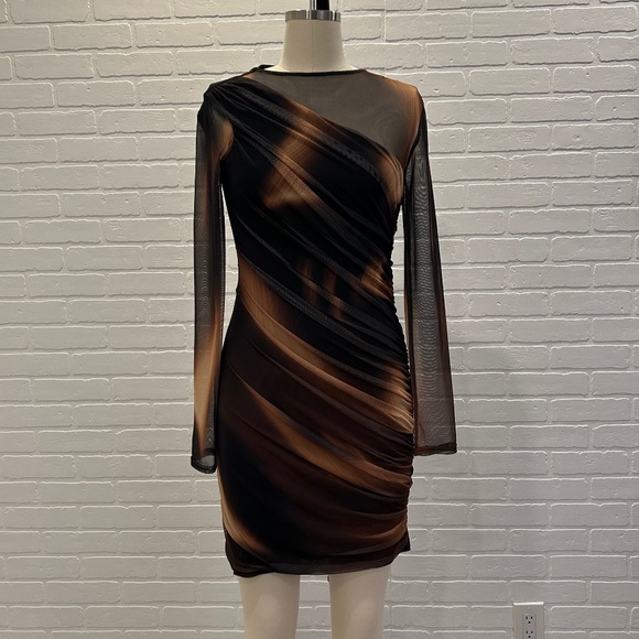 ZARA Dress in Mesh Tie-Dye - Picture 1 of 6